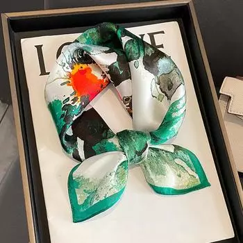 53 * 53 см шелковичный маленький квадратный шарф многофункциональный профессиональный модный декоративный шелковый шарф для весны и осени теплая шаль 53*53cm