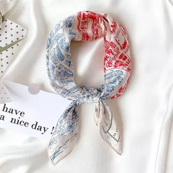 53 * 53 см шелковичный маленький квадратный шарф многофункциональный профессиональный модный декоративный шелковый шарф для весны и осени теплая шаль 53*53cm