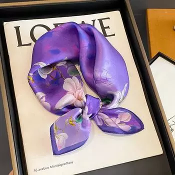 53 * 53 см шелковичный маленький квадратный шарф многофункциональный профессиональный модный декоративный шелковый шарф для весны и осени теплая шаль 53*53cm