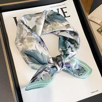 53 * 53 см шелковичный маленький квадратный шарф многофункциональный профессиональный модный декоративный шелковый шарф для весны и осени теплая шаль 53*53cm