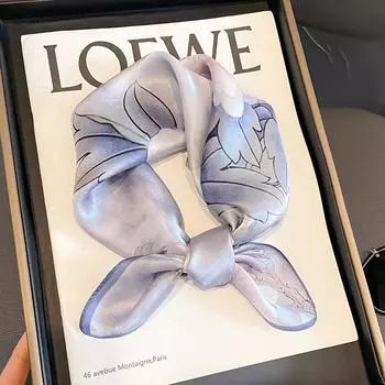 53 * 53 см шелковичный маленький квадратный шарф многофункциональный профессиональный модный декоративный шелковый шарф для весны и осени теплая шаль 53*53cm