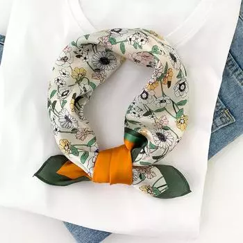 53 * 53 см шелковичный маленький квадратный шарф многофункциональный профессиональный модный декоративный шелковый шарф для весны и осени теплая шаль 53*53CM