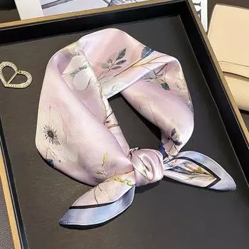 53 * 53 см шелковичный маленький квадратный шарф многофункциональный профессиональный модный декоративный шелковый шарф для весны и осени теплая шаль 53*53cm