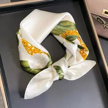 53 * 53 см шелковичный маленький квадратный шарф многофункциональный профессиональный модный декоративный шелковый шарф для весны и осени теплая шаль 53*53cm