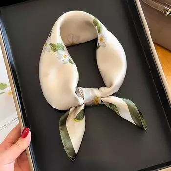 53 * 53 см шелковичный маленький квадратный шарф многофункциональный профессиональный модный декоративный шелковый шарф для весны и осени теплая шаль 53*53cm