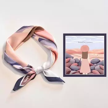 53*53см Модный женский шарф из искусственного шелка квадратный шарф-повязка на голову 53*53cm