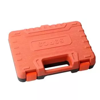 53 шт., набор гаечных ключей и торцевых инструментов, 1/4-дюймовый набор для ремонта отверток, комбинированная головка 46pcs & Black Toolbox & Black&Red Handle