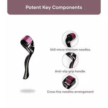 540 Титановая микроигла для шрамов, дермы, бороды, восстановления выпадения волос, 1,0 мм