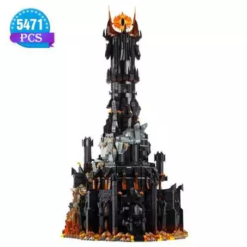 5471 шт. Creative Expert Icons 10333 Black Tower Dark Model Building Blocks MOC Brick Decor Toys For Kids Adult Collection Gifts