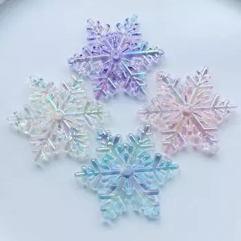 54 мм * 48 мм супер очарование трехмерный ледяной цветок со стразами «сделай сам», праздничное украшение, ювелирные аксессуары, украшенный вручную кристалл, снежинка, 2 шт./лот White AB