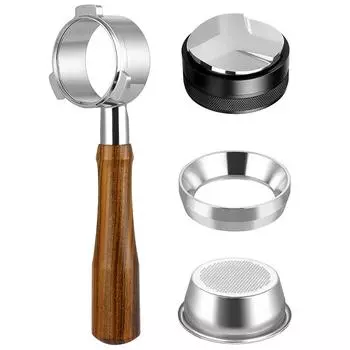 54 мм кофейный бездонный портафильтр для Breville 8 серии регулируемый распределитель выравниватель дозирующее кольцо воронка CHINA