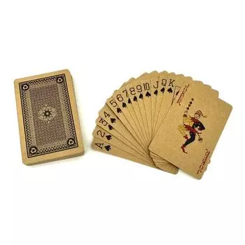 54 шт./компл. крафт-бумага для покера, водонепроницаемая колода игровых карт для детей, взрослых, семейного вечера, многопользовательская интерактивная классическая карточная настольная игра, реквизит белый