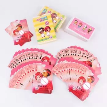 54 шт. секс-игральные карты игрушка покерная игрушка с секс-позами «она и он» секс-игра игрушка для взрослых игрушка для спальни забавная секс-интерактивная игрушка для пар