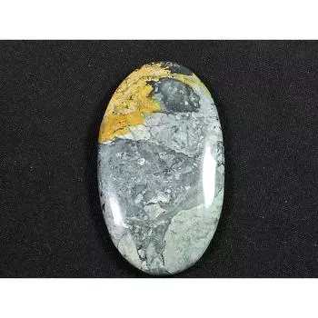 54Cts. Натуральный кабошон яшмы малигано овальный, пальмовый кристалл, 25x43 мм, SK-2675