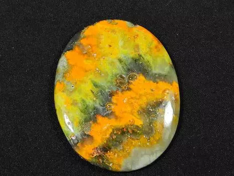 54Cts. Натуральный шмель яшма овальный винтажный ювелирный драгоценный камень 33X44X04 мм SK-988