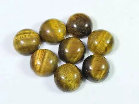 54Cts. Желтый тигровый глаз круглый кабошон для лечения россыпью драгоценных камней 8 шт. лот 11 мм RQ-1984