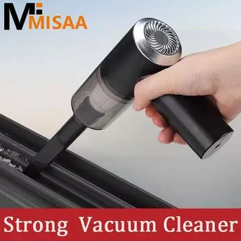5500pa Автомобильный пылесос с сильным всасыванием, беспроводной портативный пылесос двойного назначения, мини-ручная уборка для автомобиля, домашнего рабочего стола чёрный