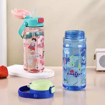 550 мл пластиковая трубочка для воды спортивная бутылка для воды высококачественные принадлежности для питья на открытом воздухе кемпинг детская трубочка 501-600ml