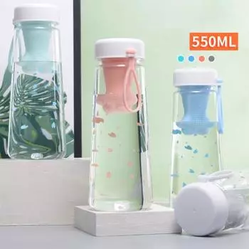 550 мл Полезная износостойкая очаровательная пластиковая бутылка с водой на шнурке