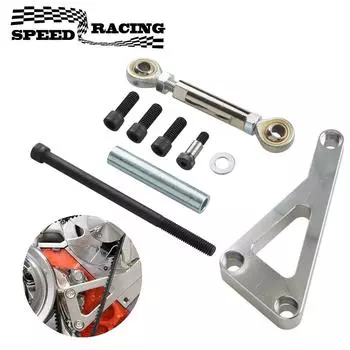 551411 Alternator Bracket Adjustable Kit for Chevrolet Chevy SBC 350 305 327 383 5.0L 5.7L V8 Eight Cylinder Long Water Pump серебряный