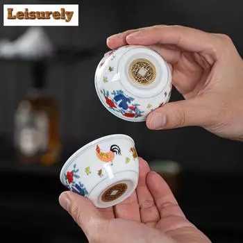 55/115 мл ручной работы медная монета курица горшок чашка персональная медитация чашка дорожная чашка для чая Master Cup китайский чайный сервиз аксессуары