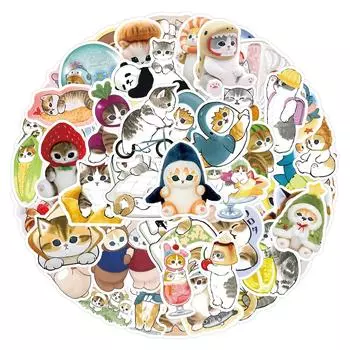 55 наклеек Детские мультяшные наклейки своими руками Наклейки для ноутбука Стакан воды Багаж Наклейки для ноутбука One Size