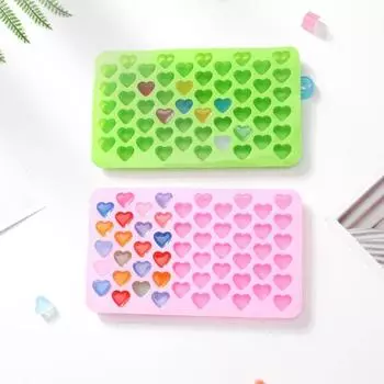 55 сеток силиконовая форма для шоколада пищевая маленькая форма для выпечки торта в форме сердца антипригарные формы для свечей форма для конфет из помадки розовый