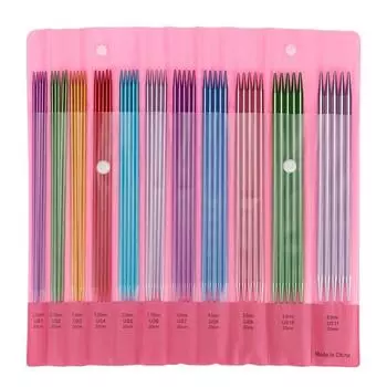 55 шт./1 комплект спицы для вязания свитера с двойным кончиком 7,87 дюйма набор спиц из нержавеющей стали 2,5-6,0 мм