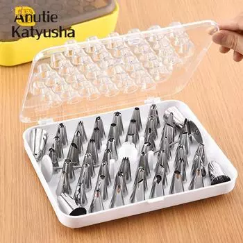 55 шт./компл., насадки для глазури для кондитерских изделий, насадки для украшения торта, инструмент для изготовления цветочного декора, инструмент для выпечки 55pcs/set