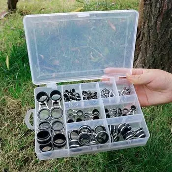 55 шт./лот, направляющие кольца для удочки, ремонтный комплект для наконечника удочки, кольца для глаз, аксессуары Peche, рыболовные снасти 55 PCS