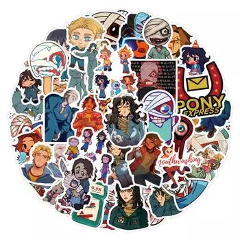 55 шт. Наклейки на чемоданы Водонепроницаемые наклейки Скутер Компьютер Планшет Мультфильм Украшения One Size