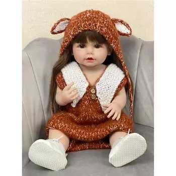 55 см 22 дюйма куклы реборн реалистичные полностью силиконовые детские Bebe кукла для новорожденных девочек принцесса игрушка для малышей в подарок