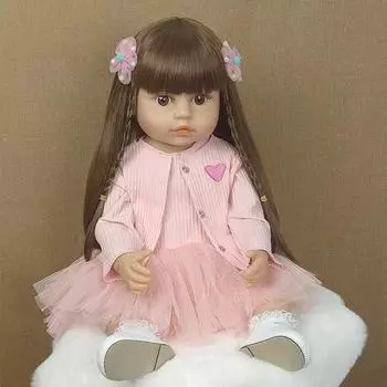 55 см 22 дюйма куклы реборн реалистичные полностью силиконовые детские Bebe виниловые куклы для новорожденных девочек принцесса игрушка для малышей в подарок 55cm