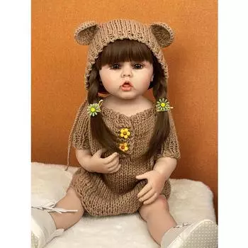 55 см/60 см силиконовая кукла реборн милые детские куклы игрушка мода имитирует детские куклы для девочки подарок