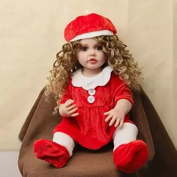 55 см игрушка для девочки-ребенка, полное тело, мягкий силиконовый винил, красивая девочка, принцесса, реалистичная кукла, рождественский подарок для девочек, игрушки