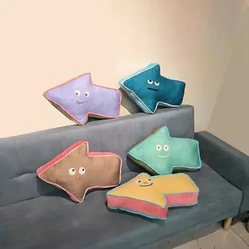 55 см имитация цвета выражение стрелка плюшевая подушка креативная мягкая игрушка знак мягкая подушка кукла дети забавный подарок комната диван декор 55cm жёлтый