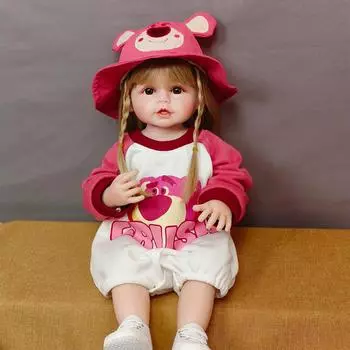 55 см кукла реборн для маленьких девочек, мягкая силиконовая реалистичная кукла для всего тела, кукла принцессы для новорожденных, настоящая сенсорная игрушка для ванны для детей, подарки