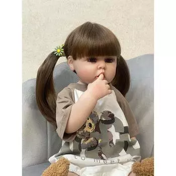 55 см кукла реборн для малышей с полным телом, мягкий силикон Рая, реалистичная мягкая на ощупь, высококачественная кукла с короткими волосами, прекрасные подарки для детей