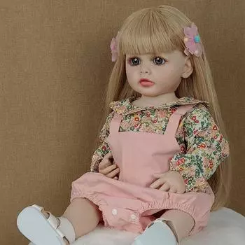 55 см кукла реборн, полностью силиконовая кукла, милая реалистичная кукла для маленьких девочек, модная кукла в подарок, кукла Bjd