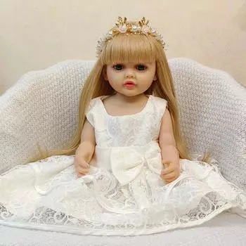 55 см кукла реборн, реалистичная силиконовая кукла всего тела, кукла реборн для девочек, новорожденная принцесса, Bebe, подарки на день рождения для ребенка 55cm
