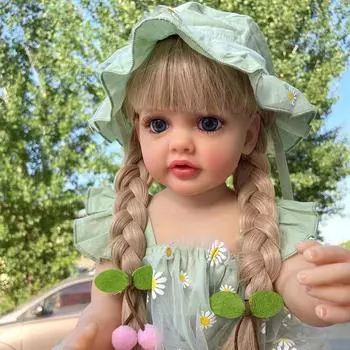 55 см мягкая силиконовая кукла для ванны Reborn Baby Bath Doll Toy 22 дюйма реалистичная принцесса малышка красивая девочка Bebe подарок на день рождения full set 1