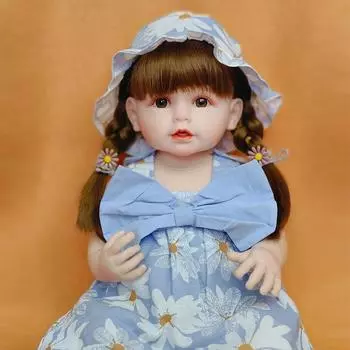 55 см, мягкая силиконовая кукла Reborn для всего тела, Реалистичная мягкая на ощупь кукла высокого качества, подарки для детей, игрушки 55cm