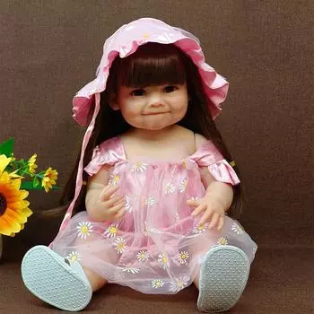 55 см полностью силиконовая кукла реборн милые детские куклы игрушка мода имитирует детские куклы для девочек подарочные игрушки