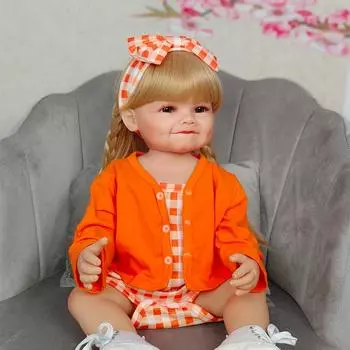 55 см, полностью виниловое тело, водонепроницаемая кукла реборн для девочек, милая принцесса для малышей, игрушки для купания для детей, подарок на день рождения