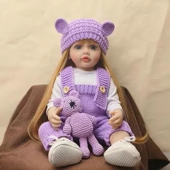 55 см реалистичные куклы реборн реалистичные полностью силиконовые детские виниловые куклы Bebe 50 см новорожденная девочка кукла принцесса игрушка для малышей подарок 55cm
