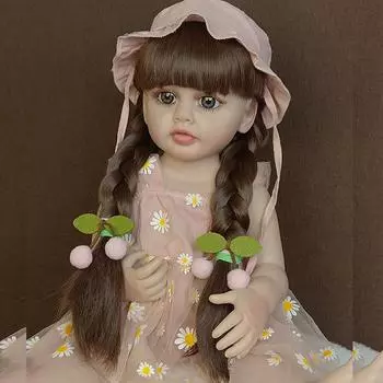 55 см силиконовая кукла Reborn для маленьких девочек, принцесса Bebe, имитация Reborn, игрушка для младенцев 55cm