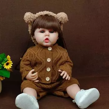 55 см силиконовые куклы для тела, виниловые куклы Reborn для маленьких девочек, Бетти, реалистичные, для новорожденных, парик, волосы, подарки для детей, игрушки