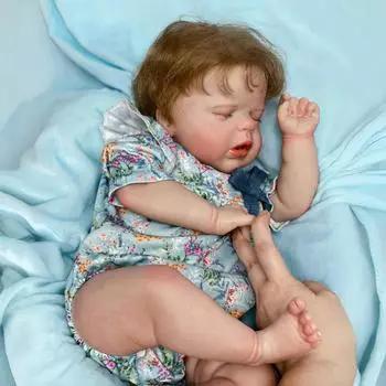 55 см Спящий ребенок Реалистичная кукла реборн Прорисованные детали Вены Видны Игрушка Кукла