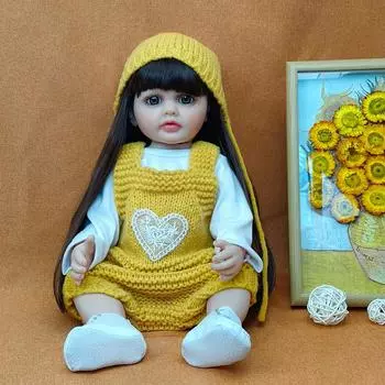 55 см тело Клей моющийся имитация куклы реборн детские игрушки прекрасный подарок Bebe Reborn кукла реборн младенец 55cm