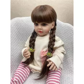 55 см водонепроницаемые искусственные детские игрушки, полный клей, могут входить в воду, имитируя игрушки для маленьких девочек